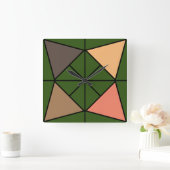 Driehoek, triangel quadratische wanduhr (Zuhause)