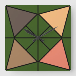 Driehoek, triangel quadratische wanduhr