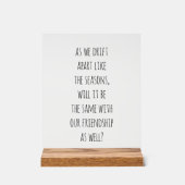 Drift Apart Akrylic Sign Acrylschild (Vorderseite)