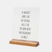 Drift Apart Akrylic Sign Acrylschild (Winkel)