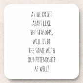 Drift Apart Hard Plastic Untersetzer (Vorderseite)