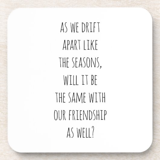 Drift Apart Hard Plastic Untersetzer (Vorderseite)