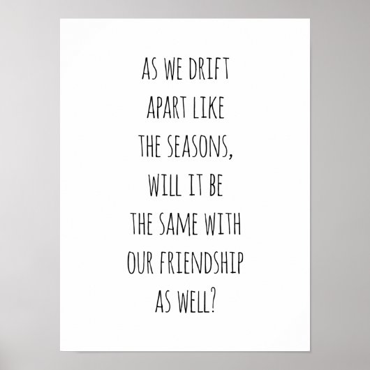 Drift Apart Poster (Vorne)