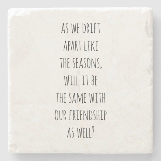 Drift Apart Stone Untersetzer (Vorderseite)