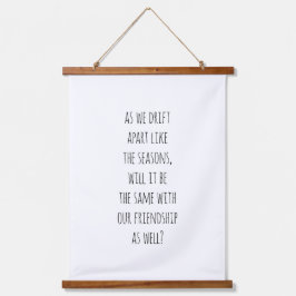 Drift Apart Wood Topped Wall Tapestory Wandteppich Mit Holzrahmen