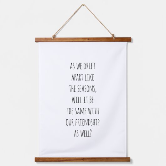 Drift Apart Wood Topped Wall Tapestory Wandteppich Mit Holzrahmen (Vorderseite)