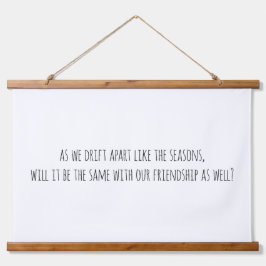 Drift Apart Wood Topped Wall Tapestory Wandteppich Mit Holzrahmen