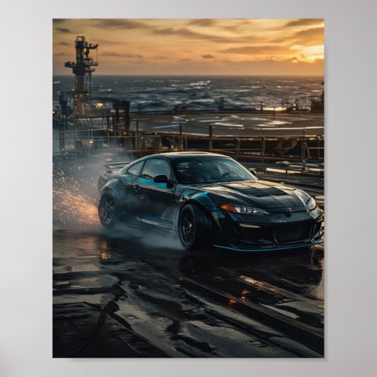 Drift-Auto-Plakat Poster (Vorne)