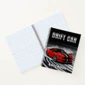 Drift-Auto rotes Muscle Hardcover Spiral Notizbuch (Innenseite)