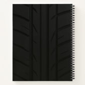 Drift-Auto rotes Muscle Hardcover Spiral Notizbuch (Rückseite)