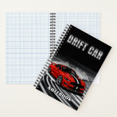 Drift-Auto rotes Notizbuch-Cover Notizblock (Innen)