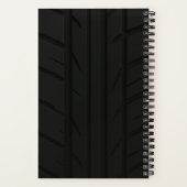 Drift-Auto rotes Notizbuch-Cover Notizblock (Rückseite)