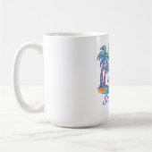 "Drift Away & Bleibe Wild - Neon Surfer Vibes" Kaffeetasse (Links)