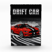 Drift Car Red Muscle Fotoblock (Vorderseite)
