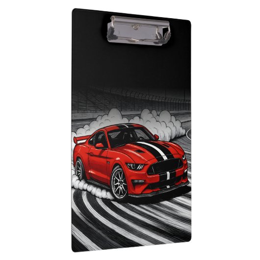 Drift Car Red Muscle Klemmbrett (Rechts)