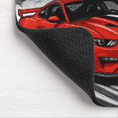 Drift Car Red Muscle Mousepad (Ecke)