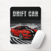 Drift Car Red Muscle Mousepad (Mit Mouse)