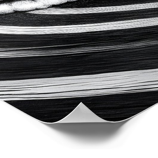 Drift Car Red Muscle Poster (Ecke)