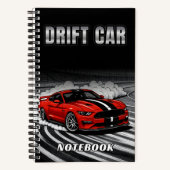Drift Car Red Notebook Cover Notizblock (Vorderseite)