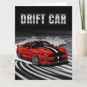 Drift Car Rote Muscle Karte (Vorderseite)