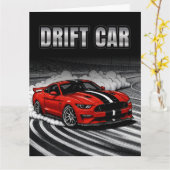 Drift Car Rote Muskelkraft Karte (Gelbe Blume)