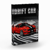 Drift Car Roter Muskel Fotoblock (Links)