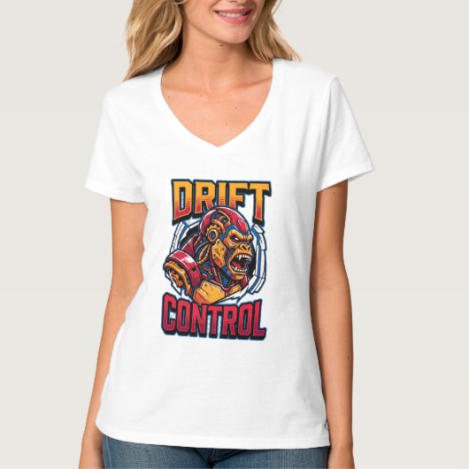 Drift Control Cybernetic Gorilla Grafik T-Shirt (Vorderseite)