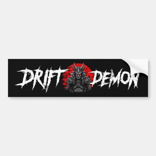 Drift Demon Samurai JDM Auto Drifting Phonk Autoaufkleber (Vorne)
