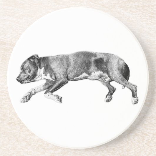 Drift in Calm - Detaillierte Dog-Nummer Getränkeuntersetzer (Vorne)