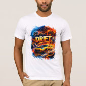 Drift King – High Speed Racing Car Fire Art Design T-Shirt (Vorderseite)
