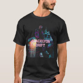 Drift-Rennsport schwarzes Lyon 53 T-Shirt (Vorderseite)