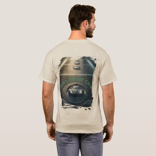 Drift Street Crew | Performance Auto Emblem-Abzeic T-Shirt (Schwarz voll)