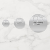 Driften Glitzer Silver Personalisiert Geburtstag Konfetti (Vorderseiten)