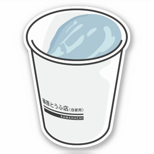 Driften mit einem Wassertopf mit Tofu-Aufkleber Aufkleber (Vorderseite)