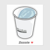 Driften mit einem Wassertopf mit Tofu-Aufkleber Aufkleber (Blatt)