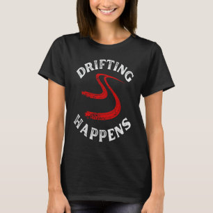 Driften passiert verzweifelter Rennwagen-Typ Mecha T-Shirt