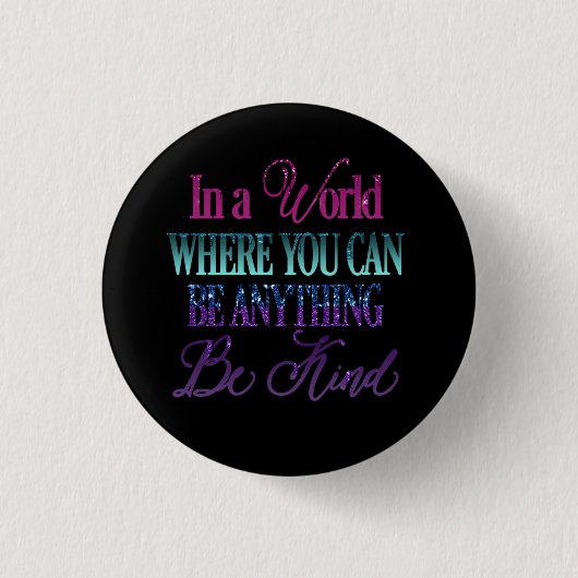 Driften von Glitzer Inspiration Zitat Button (Vorderseite)