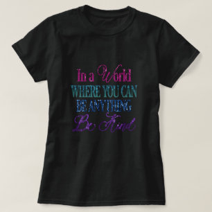 Driften von Glitzer Inspiration Zitat T-Shirt