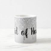 Driften von Glitzer Silver Trauzeugin Kaffeetasse (Mittel)