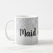 Driften von Glitzer Silver Trauzeugin Kaffeetasse (Links)