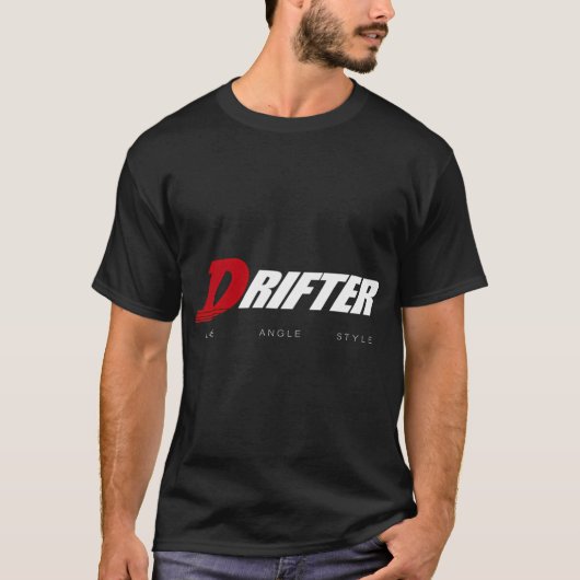 Drifter - Initial D Style Driften - Linie, Winkel, T-Shirt (Vorderseite)