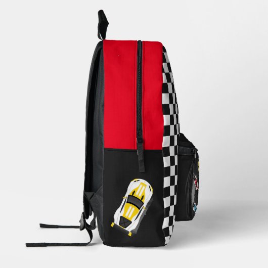 Drifting Race Cars Trophy Flag Racing Championship Bedruckter Rucksack (Links)