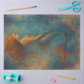 Drifting Siren – Flowing Tail Mermaid Fantasy Seidenpapier (Basteln)