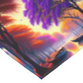 "Drifting Tranquility: Kanus unter Jacarandas Tischdecke (Schrägansicht)