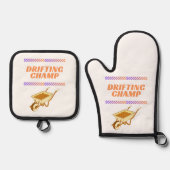 Driftmeister Ofenhandschuh & Topflappen-Set (Vorderseite)