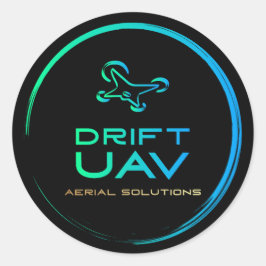 DriftUAV Round-Sticker - Stil 1 Runder Aufkleber