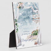 Driftwood Arbor Beach Wedding Guestbook Fotoplatte (Seite)