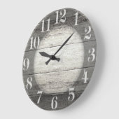 Driftwood Background Große Wanduhr (Winkel)