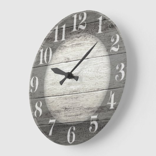 Driftwood Background Große Wanduhr (Winkel)