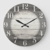 Driftwood Background Große Wanduhr (Vorderseite)
